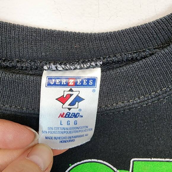 Vintage Destin Florida Neon Graffiti Sweatshirt Size L Black Crew Street Casual - Picture 7 of 7